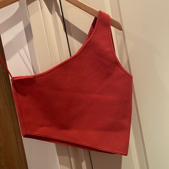 Alc one shoulder crop top ribbed xs - Picture 3 of 8